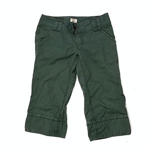Free People Pants Cargo Capris Green Distressed 2